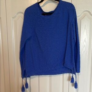 Lilly Pulitzer Blue Women's Top with Tassels